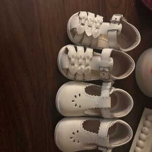 Charming White Kids Dress Shoes with Bow Accents